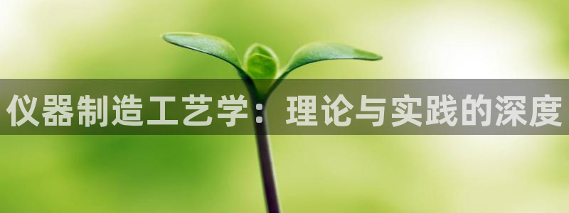 意昂3娱乐平台：仪器制造工艺学：理论与实践的深度