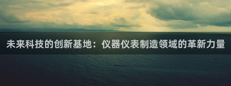 意昂体育3官方客服电话：未来科技的创新基地：仪器仪表制造领域