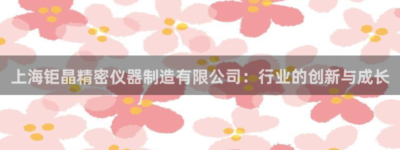 意昂3娱乐是那个系列的台子：上海钜晶精密仪器制造有限公司：行