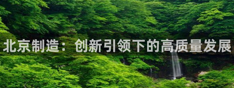 德国意昂3集团：北京制造：创新引领下的高质量发展