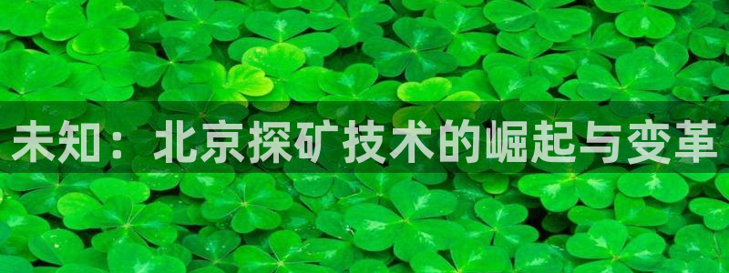 意昂3娱乐40996：未知：北京探矿技术的崛起与变革