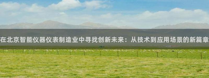 意昂体育3开户：在北京智能仪器仪表制造业中寻找创新未来：从技