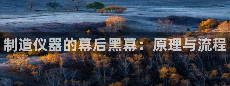 意昂3娱乐40996：制造仪器的幕后黑幕：原理与流程