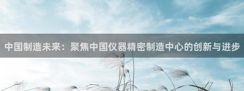 意昂3娱乐：中国制造未来：聚焦中国仪器精密制造中心的创新与进