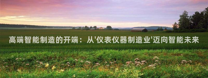 意昂3集团官网网址：高端智能制造的开端：从\'仪表仪器制造业